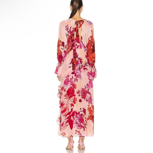 NWT Hemant & Nandita Dali Bohemian Floral Elegant Kaftan Maxi Dress Size Medium - Picture 4 of 14